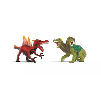 Figūriņu komplekts Schleich Eldrador Radības Uguns Dinozaurs pret Džungļu Ķirzaku, modelis 70834