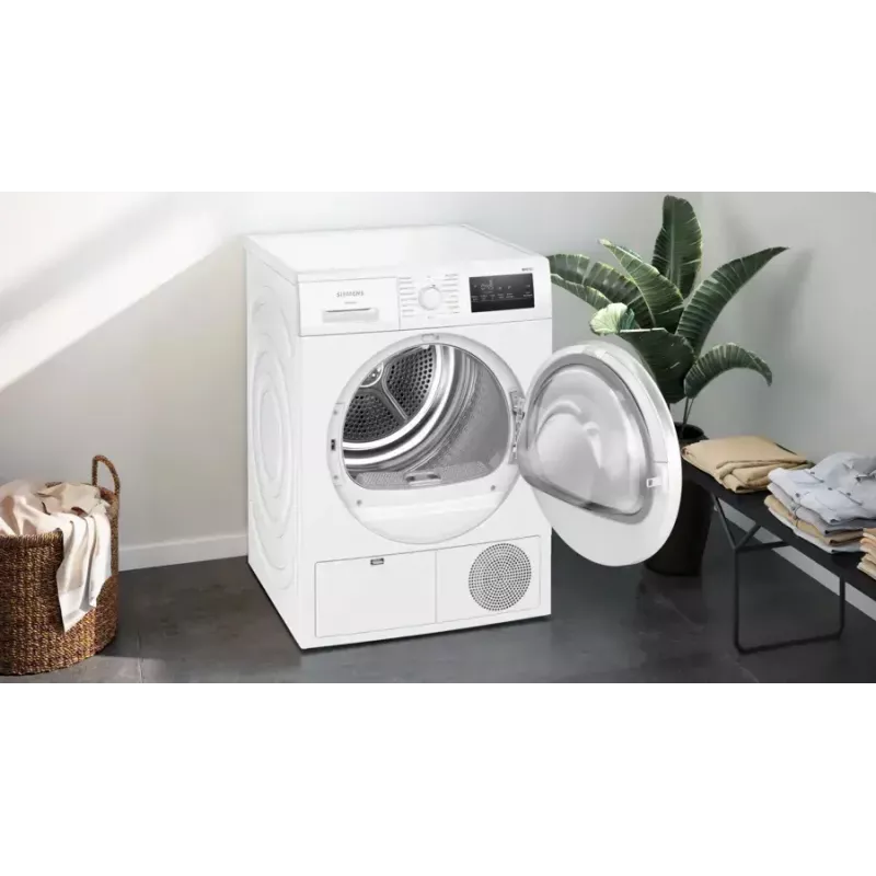 Siemens iQ300 WT43H004 veļas žāvētājs Brīvi stāvošs Priekšējā ielāde 8 kg Balts