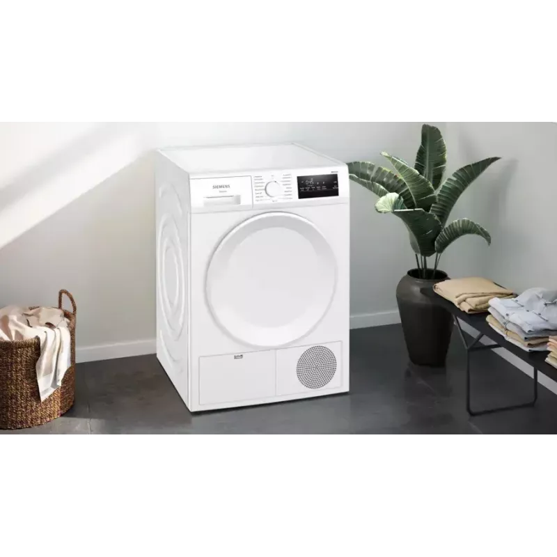 Siemens iQ300 WT43H004 veļas žāvētājs Brīvi stāvošs Priekšējā ielāde 8 kg Balts