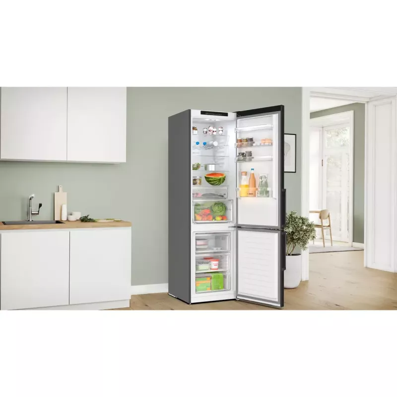 Bosch Serie 4 KGN39VXCT ledusskapis-saldetava Brīvstāvošs 363 L Pelēks