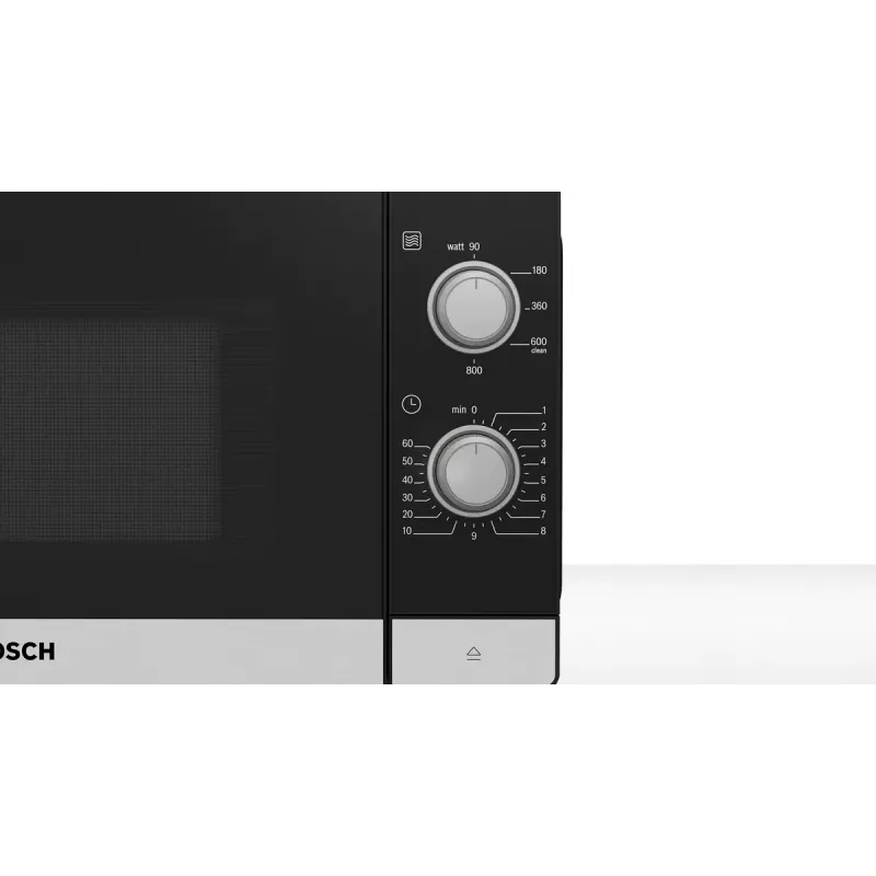 Bosch Serie 2 FFL020MS2 Mikroviļņu krāsns, Melna, Nerūsējošais tērauds, Solo, 20 L, 800 W