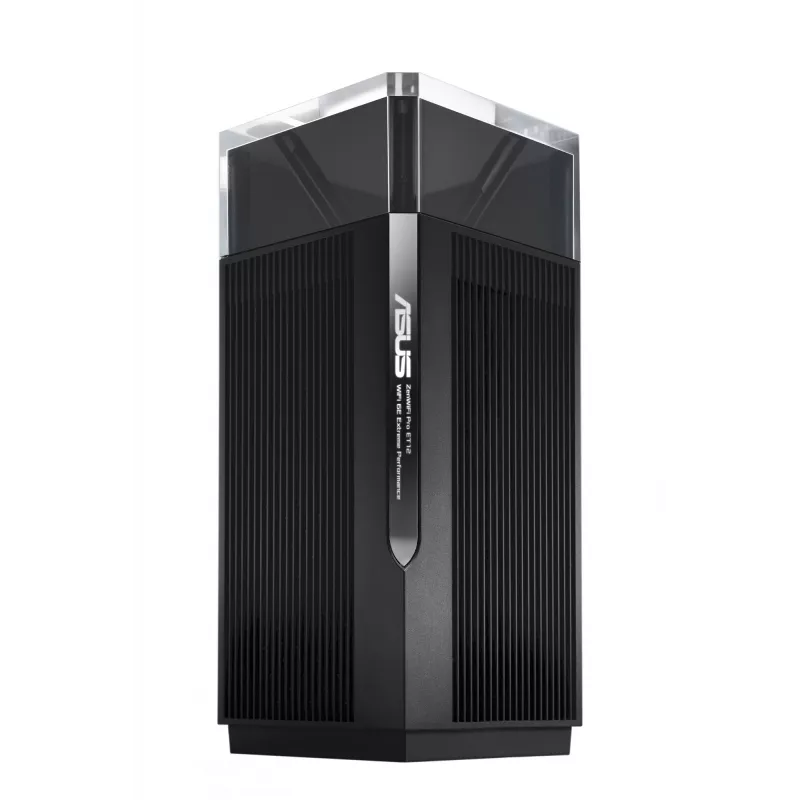 ASUS ZenWiFi Pro ET12 trijos joslu (2.4 GHz / 5 GHz / 6 GHz) Wi-Fi 6E (802.11ax) melns iekšējās antenas