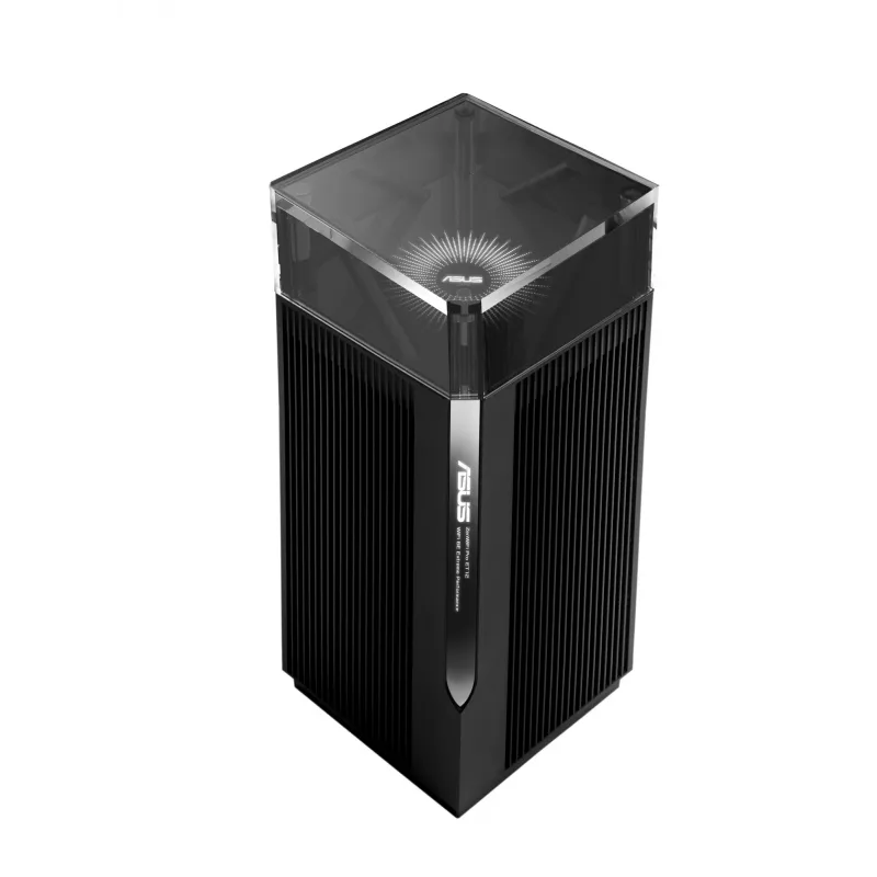 ASUS ZenWiFi Pro ET12 trijos joslu (2.4 GHz / 5 GHz / 6 GHz) Wi-Fi 6E (802.11ax) melns iekšējās antenas
