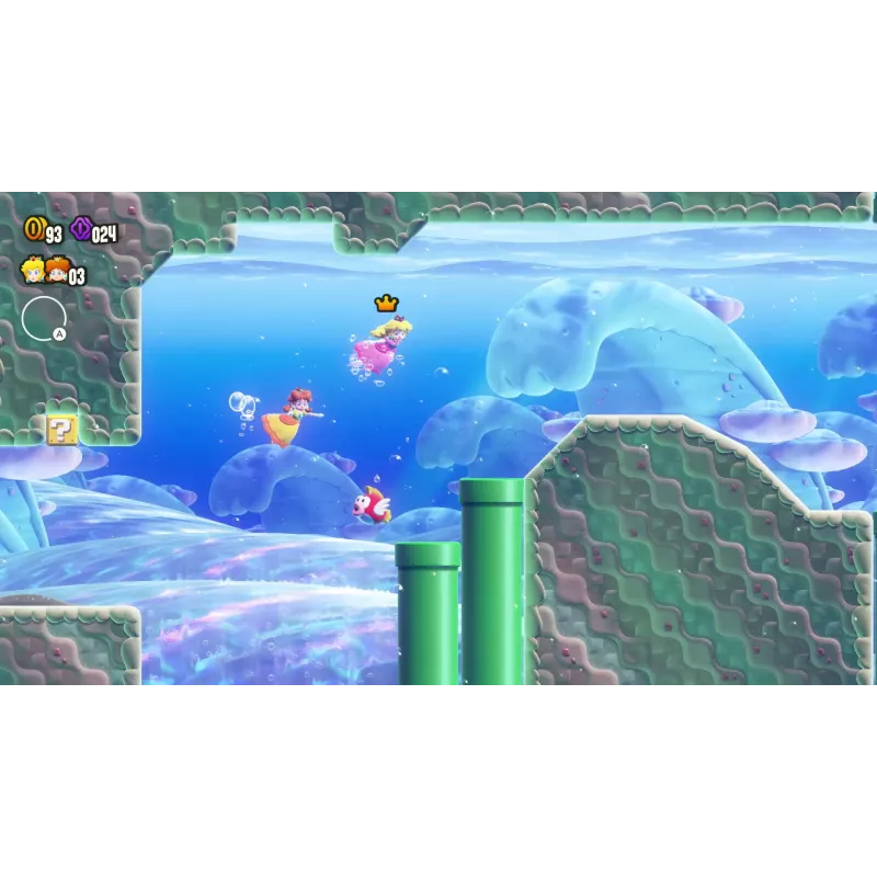 Nintendo Super Mario Bros. Wonder Standarta izdevums Tradicionālā ķīniešu, vācu, holandiešu, angļu, spāņu, franču, itāļu, japāņu, korejiešu, portugāļu, krievu valodā Nintendo Switch
