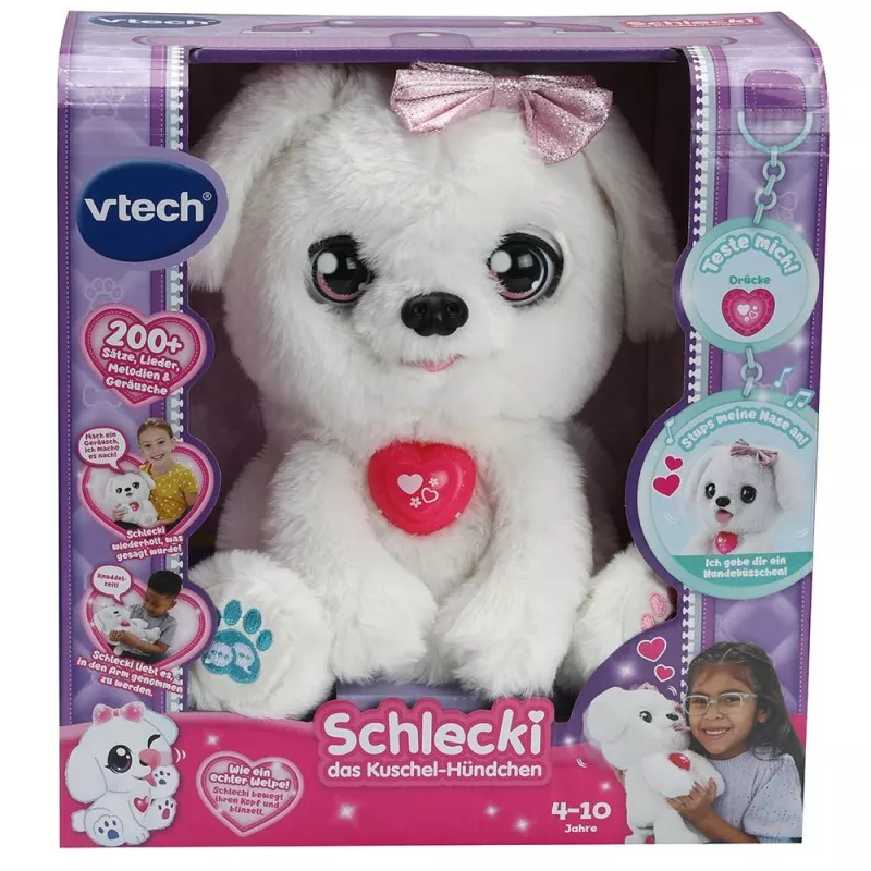 Mīkstā rotaļlieta VTech Schlecki — interaktīvs plīša kucēns
