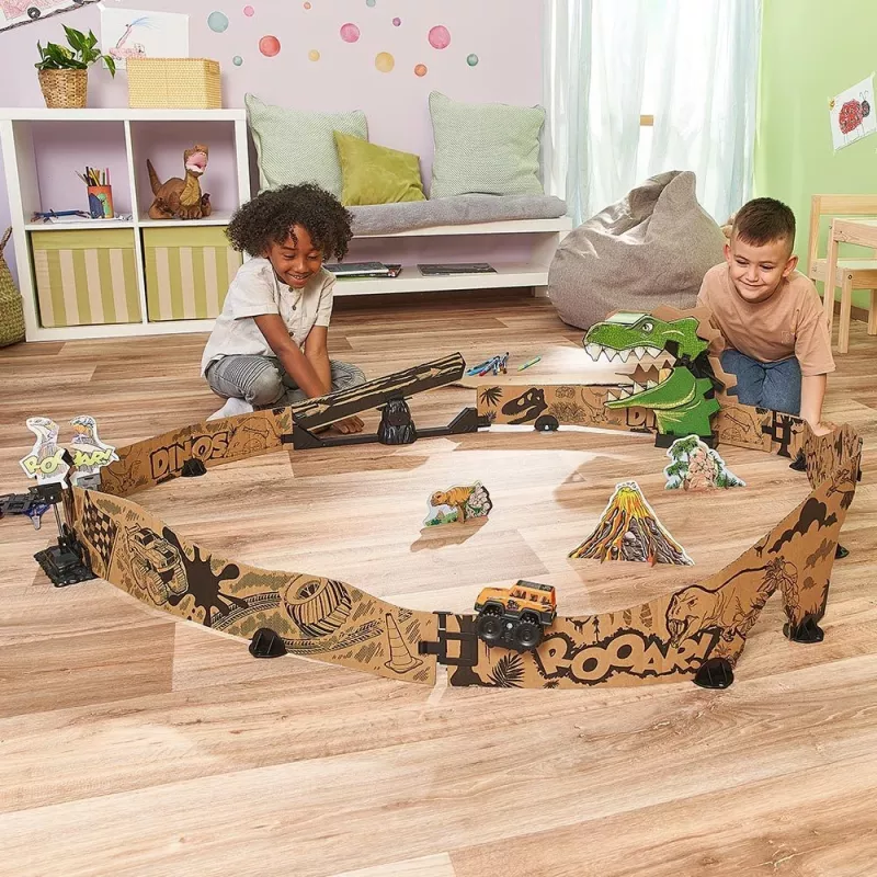 VTech Car-Board Racers Dino Adventure Set – kartona trases komplekts