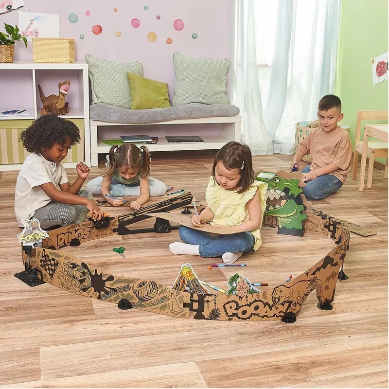 VTech Car-Board Racers Dino Adventure Set – kartona trases komplekts