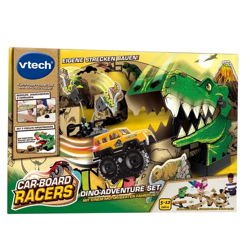 VTech Car-Board Racers Dino Adventure Set – kartona trases komplekts