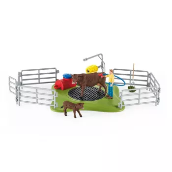 Schleich FARM WORLD laimīgas govs mazgāšanas komplekts