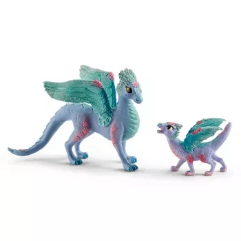 Schleich BAYALA Ziedu pūķa māte un bērns