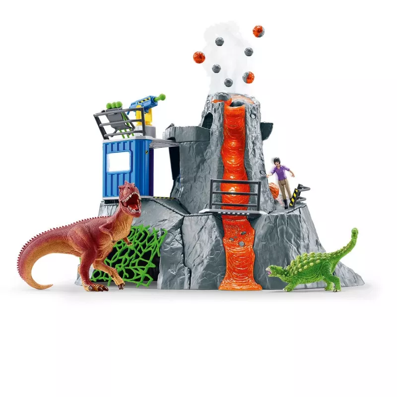 Schleich Dinozauri Vulkanu Ekspedīcijas Bāzes Nometne Daudzkrāsains 42564