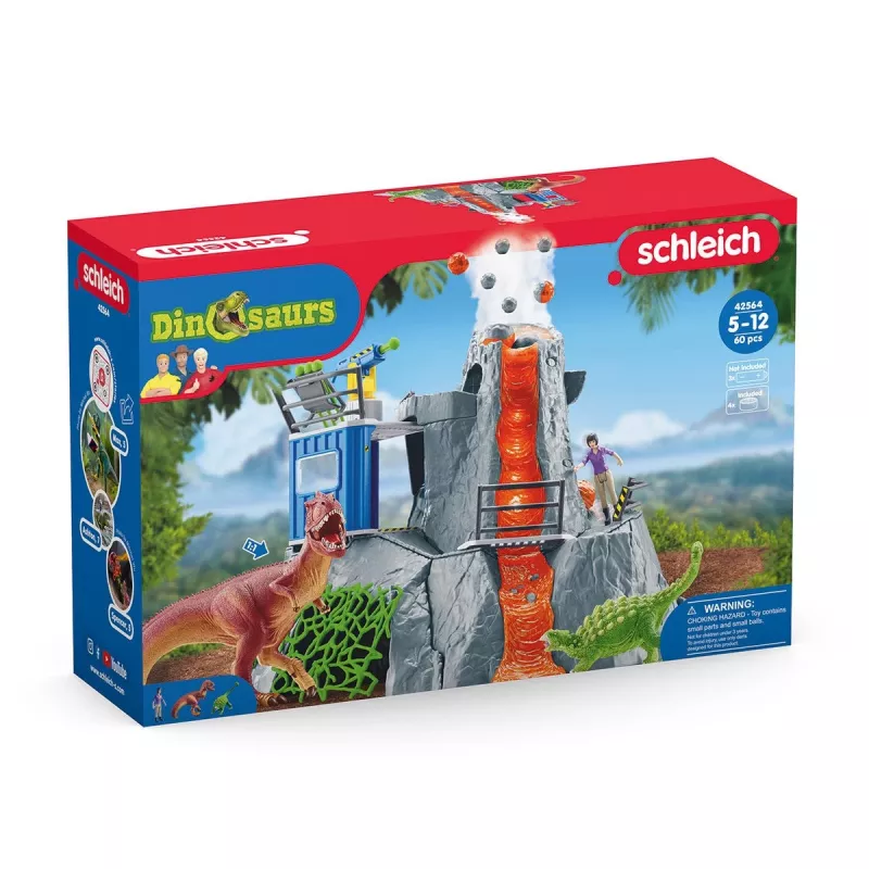 Schleich Dinozauri Vulkanu Ekspedīcijas Bāzes Nometne Daudzkrāsains 42564
