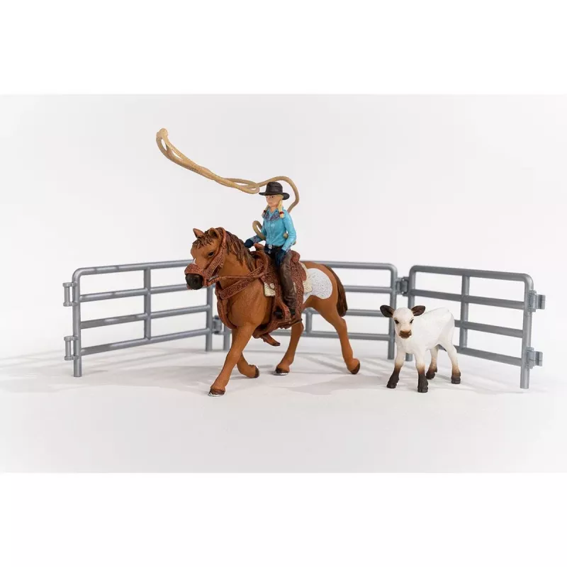 Schleich Cowgirl Team Roping Fun komplekts, 3-8 gadi, daudzkrāsains