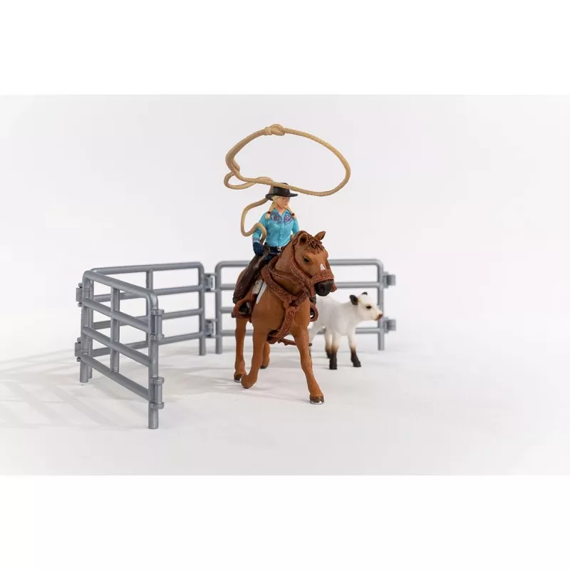 Schleich Cowgirl Team Roping Fun komplekts, 3-8 gadi, daudzkrāsains