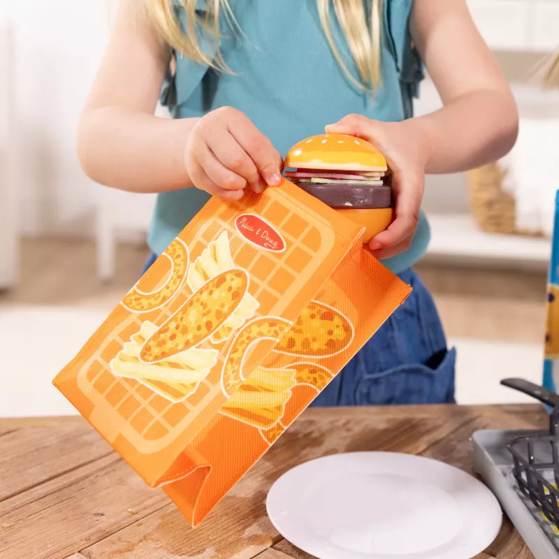 Melissa & Doug Flip & Fry Grill Play Set ar Water WOW krāsu mainošu rotaļu ēdienu, pirmsskolas rotaļlieta, vecumam no 3 gadiem