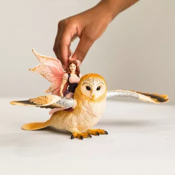 schleich BAYALA Lidojošā feja uz Glam-Pūces, 5+ gadi, Saules elfi, Vienradži & Fejas, Daudzkrāsains, Plastmasa