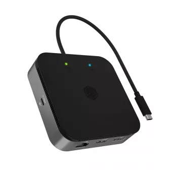 ICY BOX 7-in-1 USB4® DockingStacija ar divkāršu video izvadi, Vadu, USB4, 60 W, 3.5 mm, 10,100,1000 Mbit/s, Antracīts