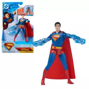 DC Comics SUPERMAN Epic Strike darbības figūra, 15 cm, autentisks filmas stils, 2 aksesuāri, rotaļlieta bērniem no 4 gadiem