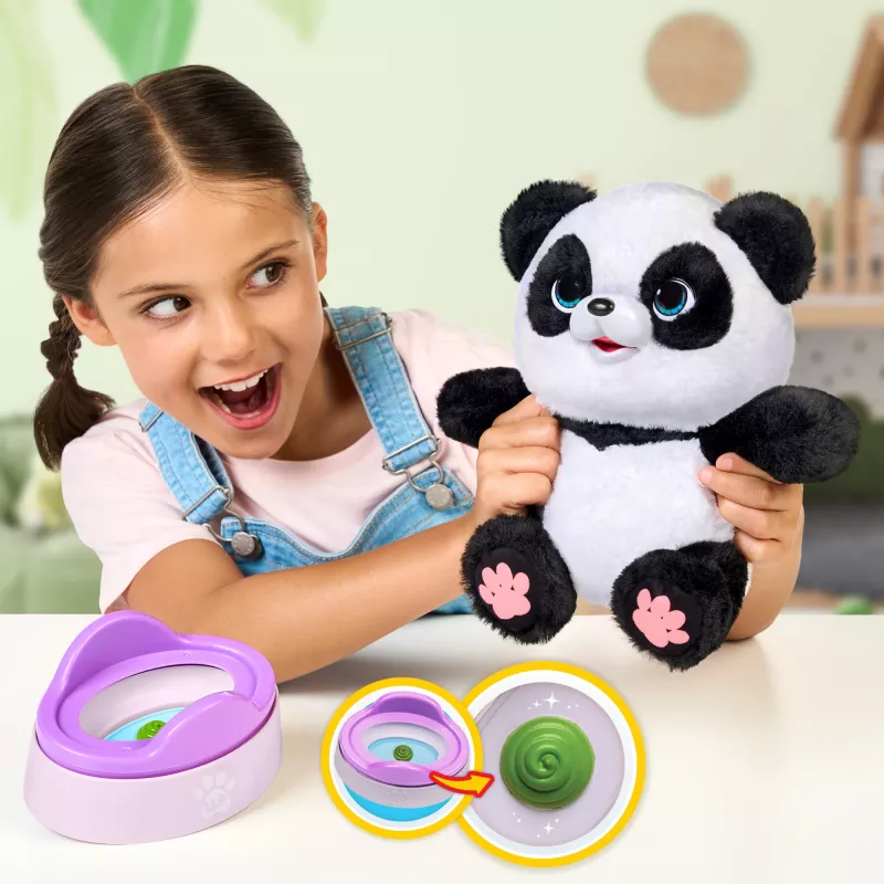 Mazais Dzīvnieks Moose Toys Little Live Pets Mana Panda Čuču, rotaļlieta panda, 4 gadi, interaktīva, skaņas, AA