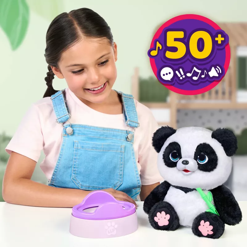 Mazais Dzīvnieks Moose Toys Little Live Pets Mana Panda Čuču, rotaļlieta panda, 4 gadi, interaktīva, skaņas, AA
