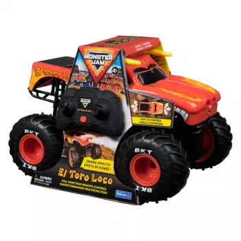 Monster Jam El Toro Loco RC Monster Truck ar dūmu efektu, 1:15 mērogs