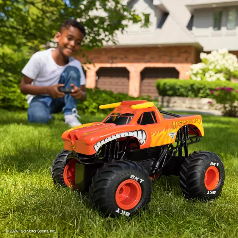 Monster Jam El Toro Loco RC Monster Truck ar dūmu efektu, 1:15 mērogs
