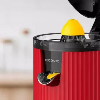 Lēnais sulu spiede Cecotec Xqueeze RetroJuice 600 600 W Melns Sarkans Nerūsējošais tērauds