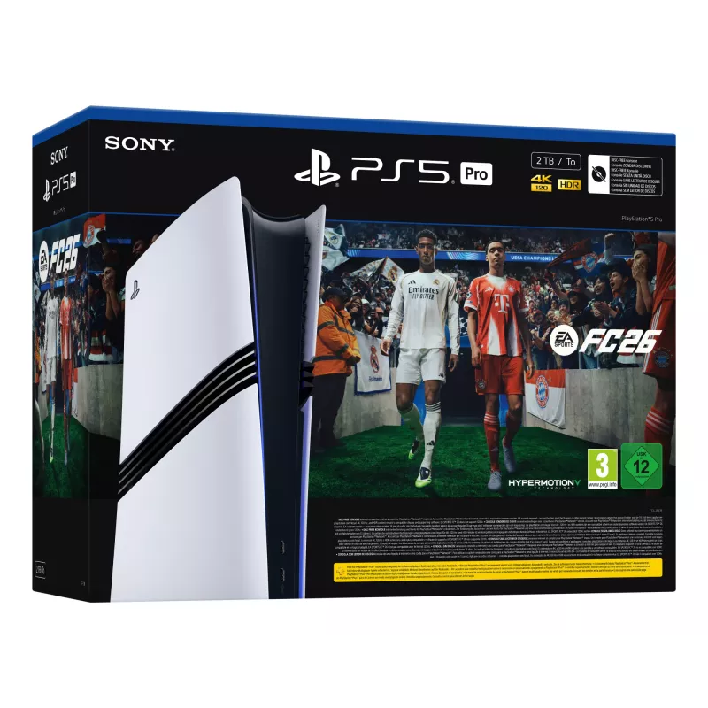 Sony PlayStation 5 Pro + EA Sports FC 26 komplekts 2 TB Wi-Fi Melns, Balts