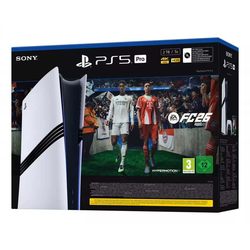 Sony PlayStation 5 Pro + EA Sports FC 26 komplekts 2 TB Wi-Fi Melns, Balts