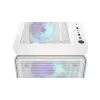 PC Midi Tower korpuss ENDORFY ARX 500 ARGB White — rūdīts stikls, atbalsta ATX/Micro-ATX/Mini-ITX, 3x140mm priekšā + 1x140mm aizmugurē, 1×3.5 collu + 6×2.5 collu vietas