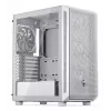PC Midi Tower korpuss ENDORFY ARX 500 ARGB White — rūdīts stikls, atbalsta ATX/Micro-ATX/Mini-ITX, 3x140mm priekšā + 1x140mm aizmugurē, 1×3.5 collu + 6×2.5 collu vietas