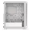 PC Midi Tower korpuss ENDORFY ARX 500 ARGB White — rūdīts stikls, atbalsta ATX/Micro-ATX/Mini-ITX, 3x140mm priekšā + 1x140mm aizmugurē, 1×3.5 collu + 6×2.5 collu vietas