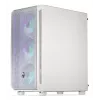 PC Midi Tower korpuss ENDORFY ARX 500 ARGB White — rūdīts stikls, atbalsta ATX/Micro-ATX/Mini-ITX, 3x140mm priekšā + 1x140mm aizmugurē, 1×3.5 collu + 6×2.5 collu vietas