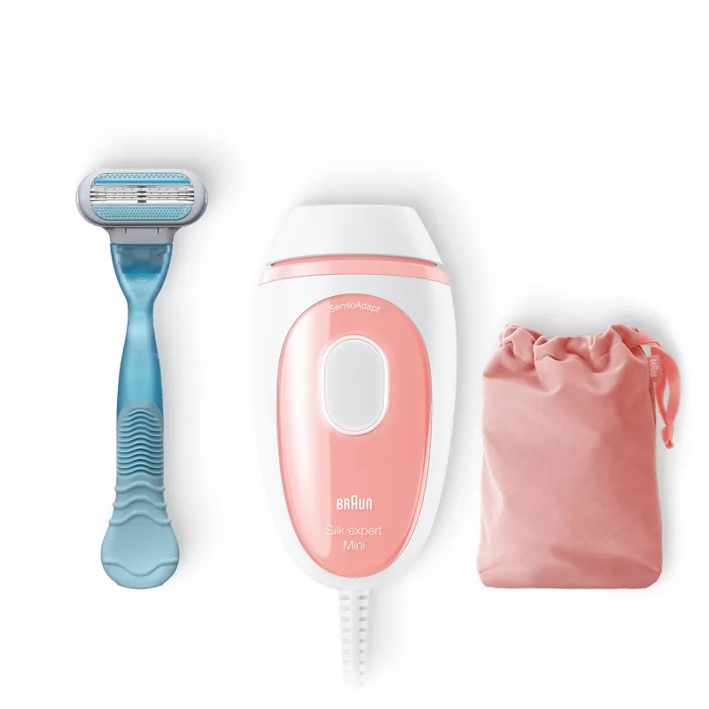 Braun Silk-expert Pro Silk-expert Mini IPL matu noņemšanas iekārta, rozā, balta