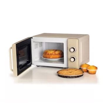 Ariete Vintage Line 3960 Retro mikroviļņu krāsns, 800W, 20L, 3 funkcijas, 5 līmeņi, taimeris, bēša