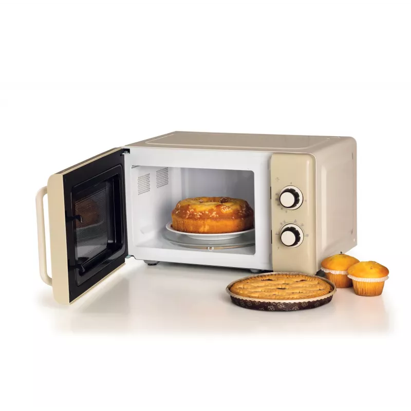 Ariete Vintage Line 3960 Retro mikroviļņu krāsns, 800W, 20L, 3 funkcijas, 5 līmeņi, taimeris, bēša