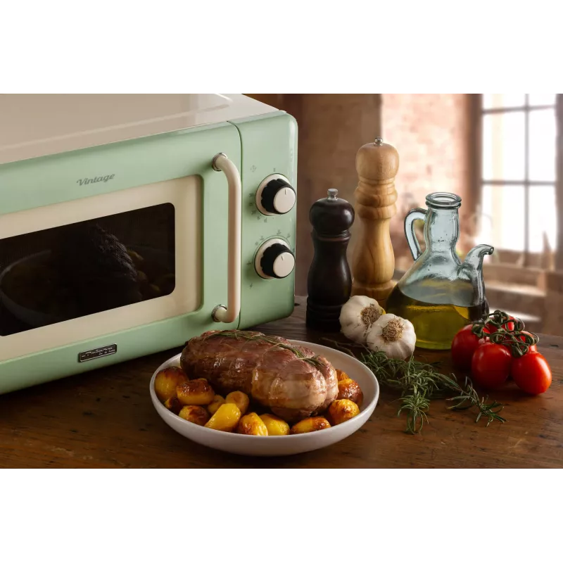 Ariete Vintage Line 3960/04 Zaļā mikroviļņu krāsns, 800W, 20L