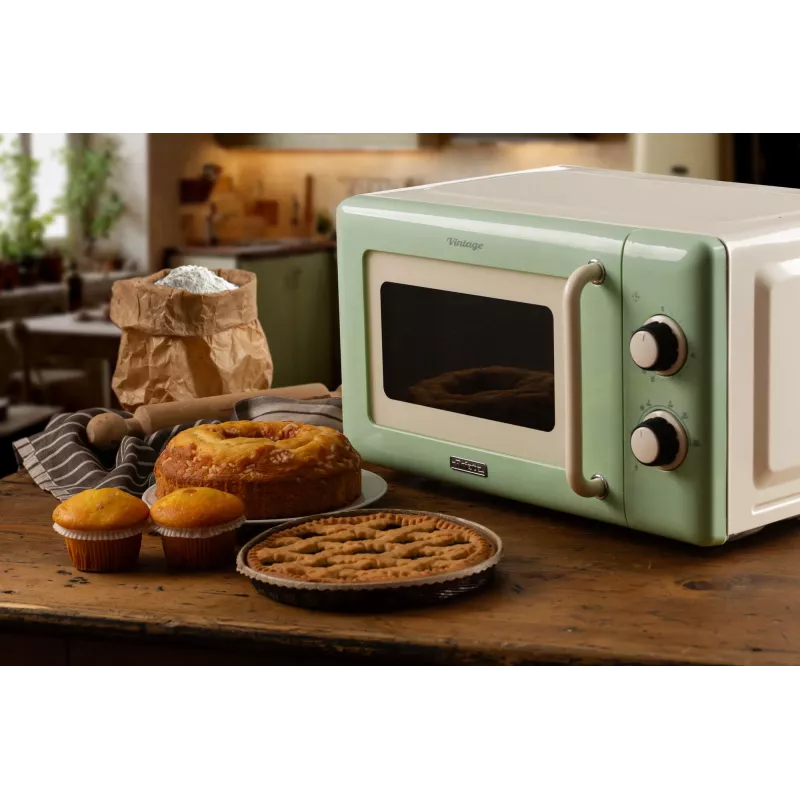 Ariete Vintage Line 3960/04 Zaļā mikroviļņu krāsns, 800W, 20L