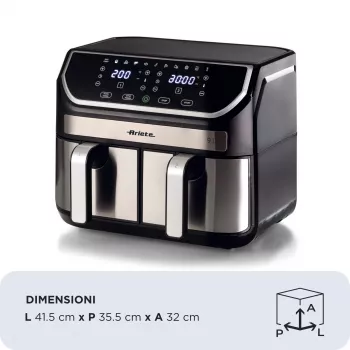 Gaisa fritieris Ariete 4625/00 9 L 2100 W Melns Sudrabs