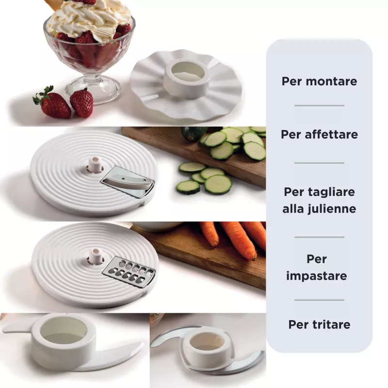 Virtuves kombains ARIETE Vintage Line 1781/05 — 1000 W, 2.1 L bļoda, rotācijas vadība, nerūsējošā tērauda asmens, zils