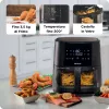 Ariete 4630/00 karstā gaisa friteris, 9 l, 1500 W, 3,6 kg slodze, 7 programmas, līdz 200°C, ar skatlogu, melns