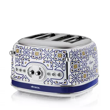 Toasteris ARIETE Capri 4 šķēlēm, 1630 W, balts/daudzkrāsains
