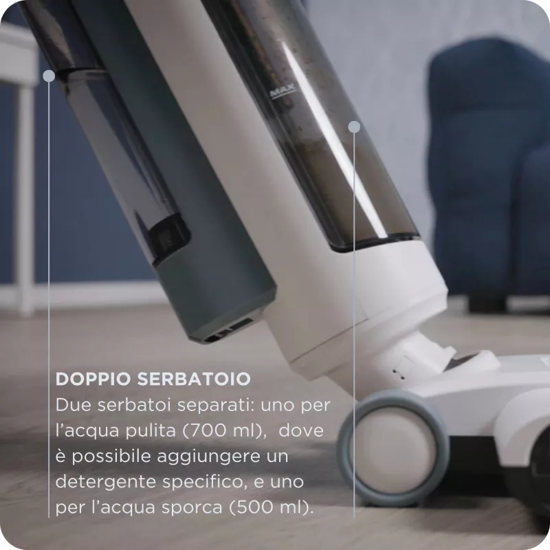 Ariete 2483 Aqua Force Wash & Vacuum, bezvadu grīdu tīrītājs un putekļsūcējs
