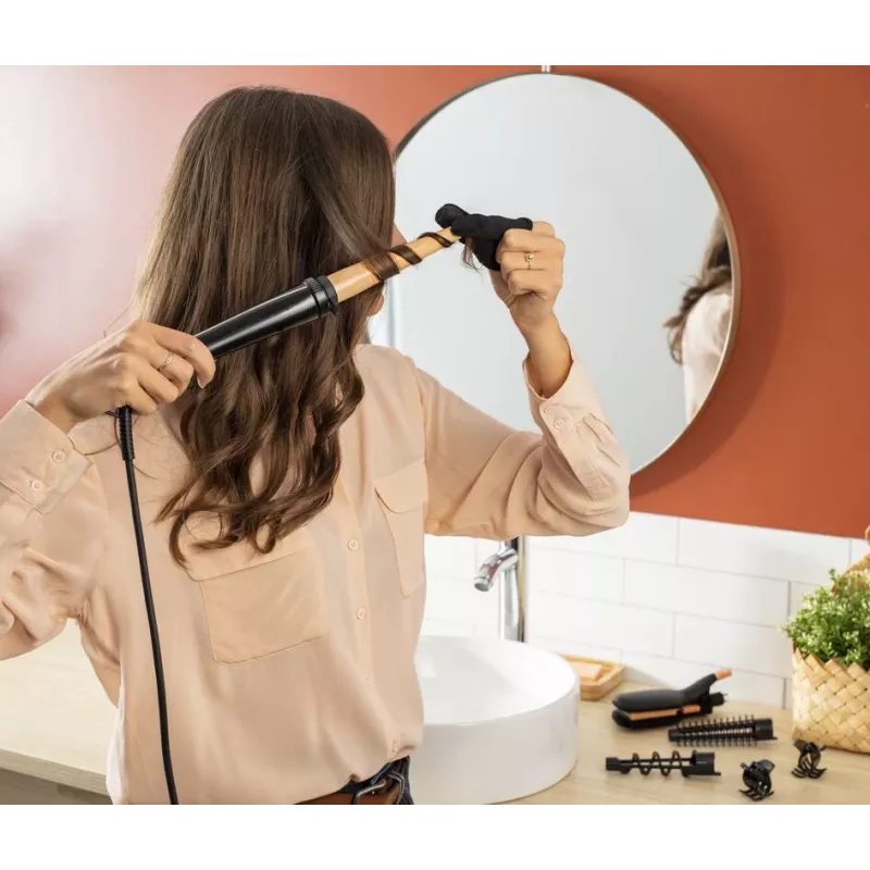 Rowenta Infinite Looks CF4231 Multistyler Silts Melns, Bronza 1.8 m