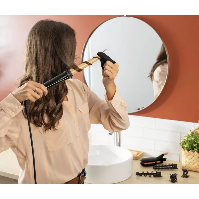 Rowenta Infinite Looks CF4231 Multistyler Silts Melns, Bronza 1.8 m