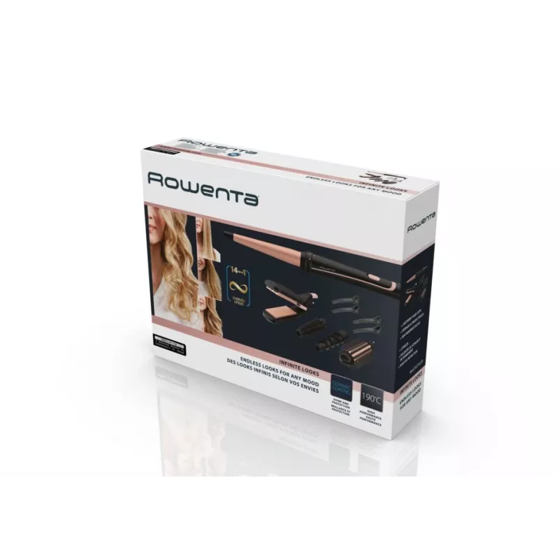 Rowenta Infinite Looks CF4231 Multistyler Silts Melns, Bronza 1.8 m