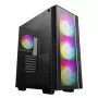 PC korpuss DeepCool MATREXX55 V4 C Midi Tower Melns — rūdīts stikls, ATX/microATX atbalsts, USB-C, max GPU 370 mm