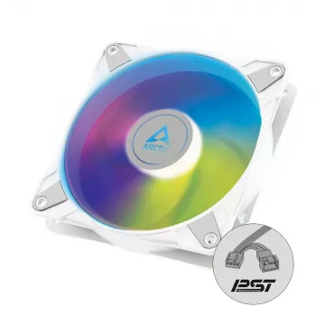 ARCTIC P14 PWM PST A-RGB - Pussīvs 140 mm korpusa ventilators ar digitālo A-RGB baltā krāsā