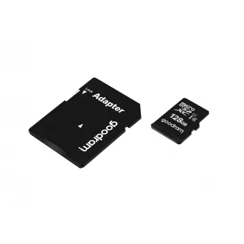 Atmiņas karte GOODRAM MicroSDXC 128GB UHS-I Class 10 (lasīšana 100 MB/s, rakstīšana 10 MB/s) ar SD adapteri