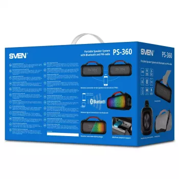 Pārnēsājams mono skaļrunis SVEN PS-360 Melns